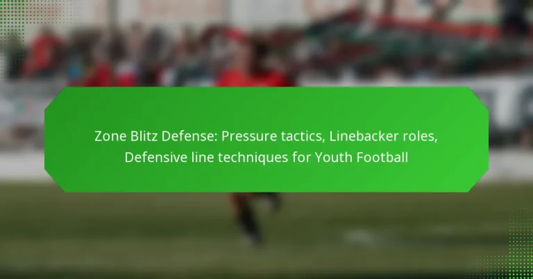 Zone Blitz Defense: Pressure tactics, Linebacker roles, Defensive line techniques for Youth Football