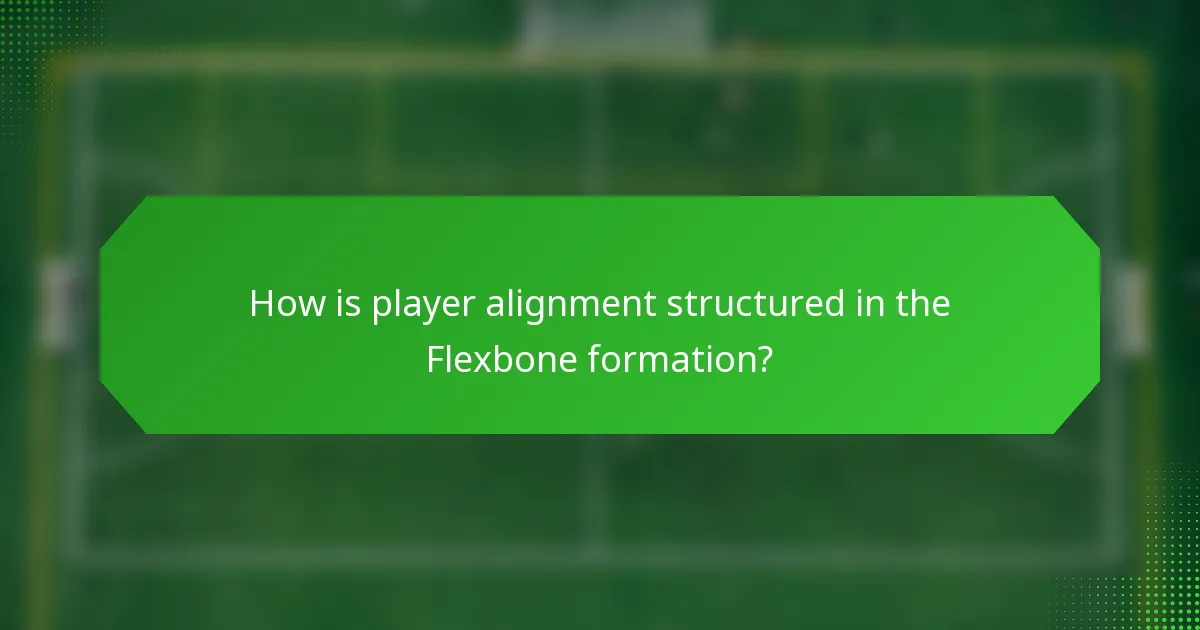 How is player alignment structured in the Flexbone formation?